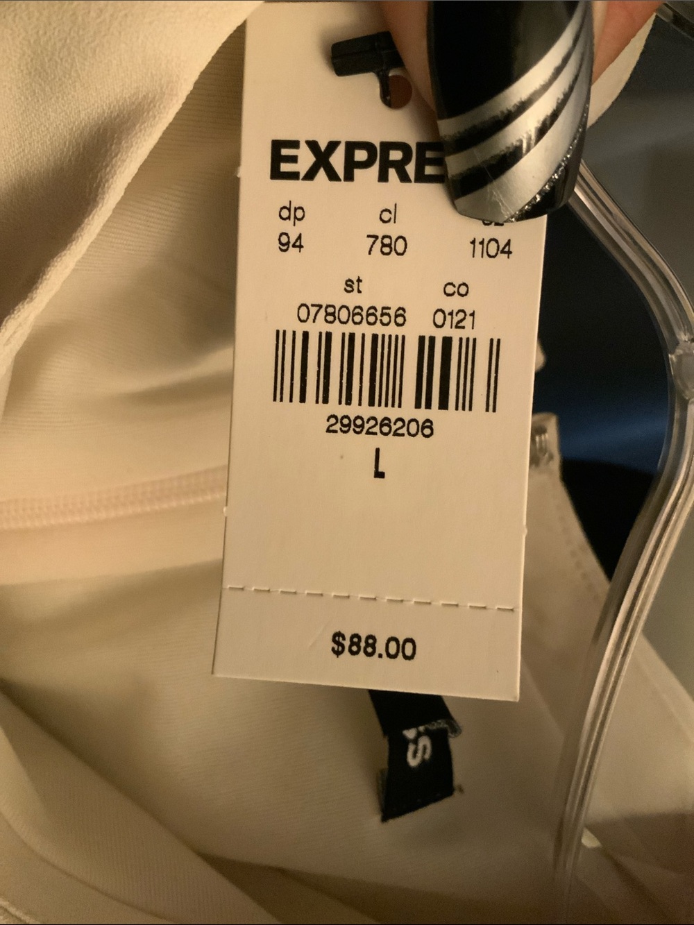 Express Cream Draped Midi Dress - Picture 5 of 5